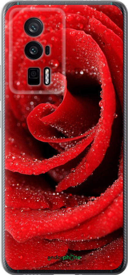 Силиконовый чехол Красная роза для Xiaomi Redmi K60 Pro - 529u-3457 изображение 