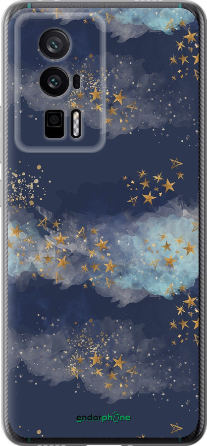 Силіконовий чехол Ніч золоті зірки для Xiaomi Redmi K60 Pro - 5421u-3457 изображение 