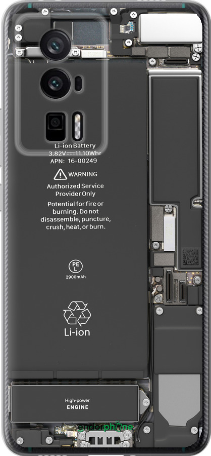 Силиконовый чехол Детали смартфона для Xiaomi Redmi K60 Pro - 5487u-3457 изображение 