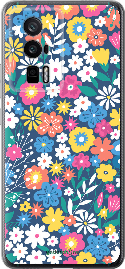 Силіконовий чехол Квітковий фон v4 для Xiaomi Redmi K60 Pro - 5494u-3457 изображение 