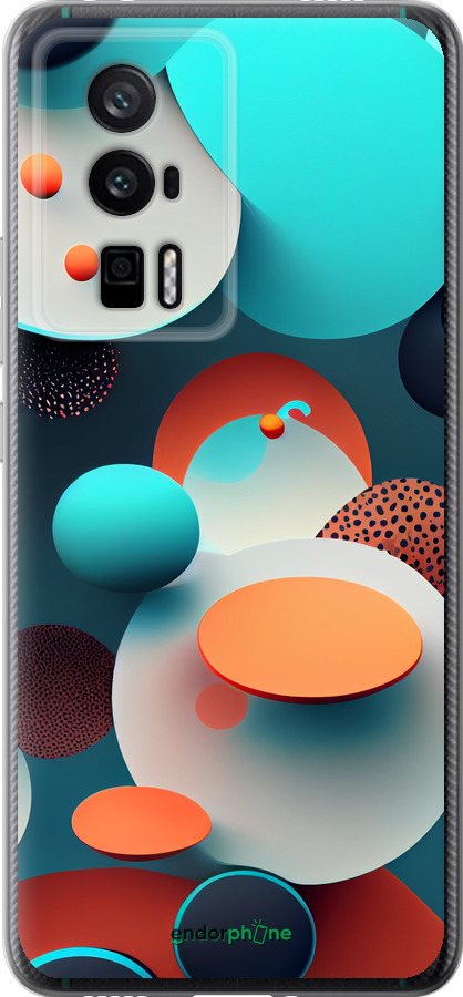 Силиконовый чехол Горошек абстракция для Xiaomi Redmi K60 Pro - 5608u-3457 изображение 