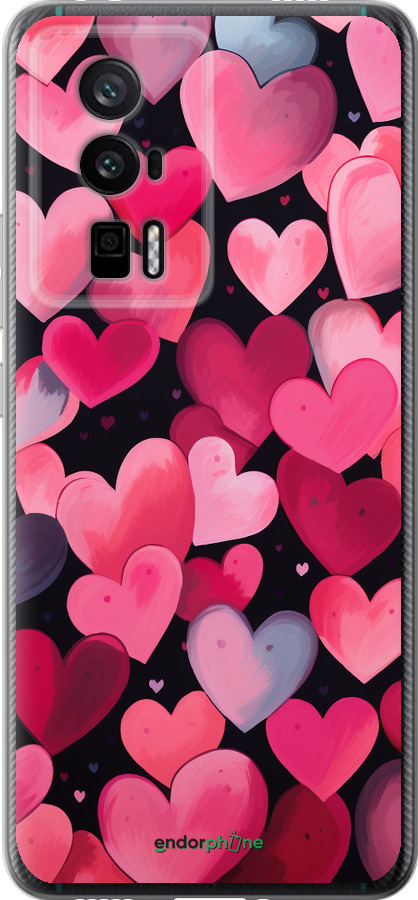 Силіконовий чехол Сердечка 4 для Xiaomi Redmi K60 Pro - 5662u-3457 изображение 