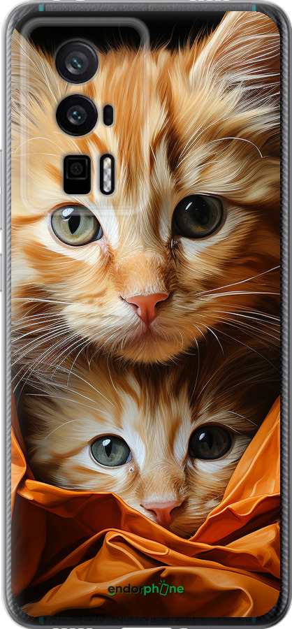 Силиконовый чехол Котики 2 для Xiaomi Redmi K60 Pro - 5664u-3457 изображение 