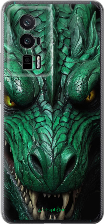 Силіконовий чехол Зелений дракон v2 для Xiaomi Redmi K60 Pro - 5817u-3457 изображение 