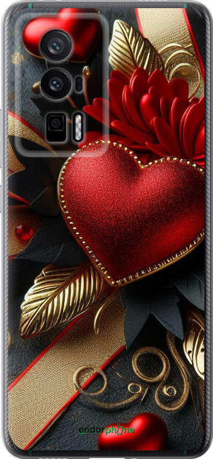Силиконовый чехол Сердечки v2 для Xiaomi Redmi K60 Pro - 5832u-3457 изображение 