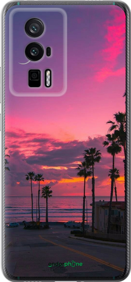 Силіконовий чехол Пальми для Xiaomi Redmi K60 Pro - 5873u-3457 изображение 