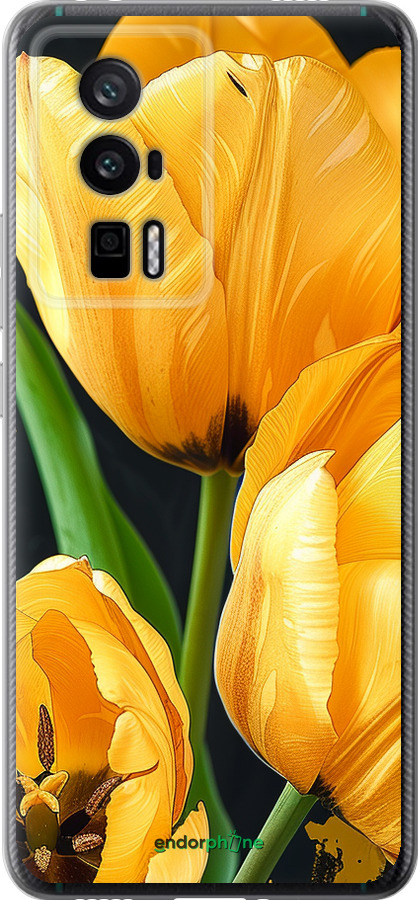 Силиконовый чехол Желтые тюльпаны для Xiaomi Redmi K60 Pro - 5991u-3457 изображение 