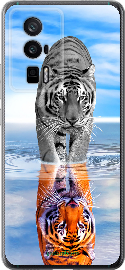 Силіконовий чехол Тигр для Xiaomi Redmi K60 Pro - 6016u-3457 изображение 