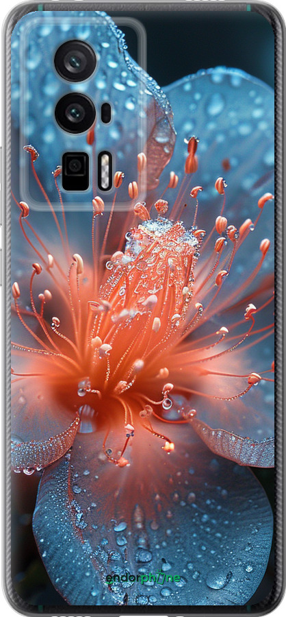 Силиконовый чехол Роса на цветке для Xiaomi Redmi K60 Pro - 6039u-3457 изображение 