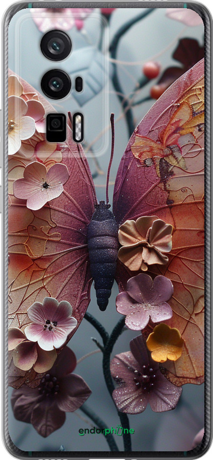 Силиконовый чехол Fairy Butterfly для Xiaomi Redmi K60 Pro - 6048u-3457 изображение 