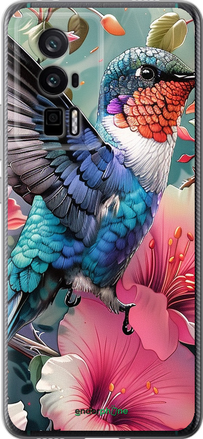 Силиконовый чехол Сказочная колибри для Xiaomi Redmi K60 Pro - 6051u-3457 изображение 