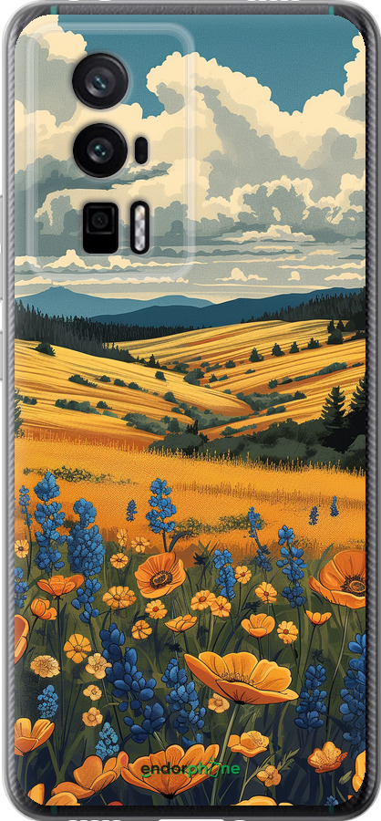 Силиконовый чехол Украинское поле для Xiaomi Redmi K60 Pro - 6082u-3457 изображение 