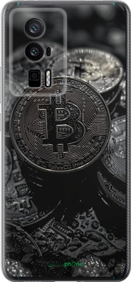 Силіконовий чехол Black Bitcoin для Xiaomi Redmi K60 Pro - 6090u-3457 изображение 
