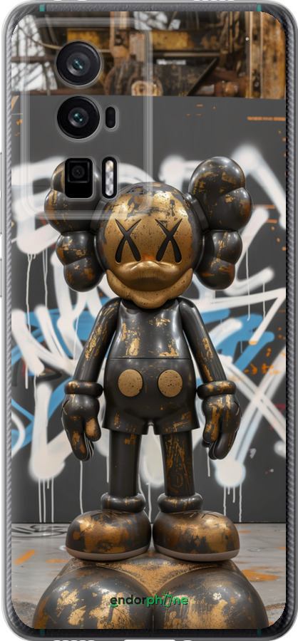 Силиконовый чехол Bronze kaws v3 для Xiaomi Redmi K60 Pro - 6099u-3457 изображение 