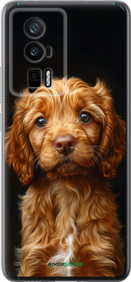 Силиконовый чехол Cocker spaniel на черном фоне для Xiaomi Redmi K60 Pro - 6137u-3457 изображение 
