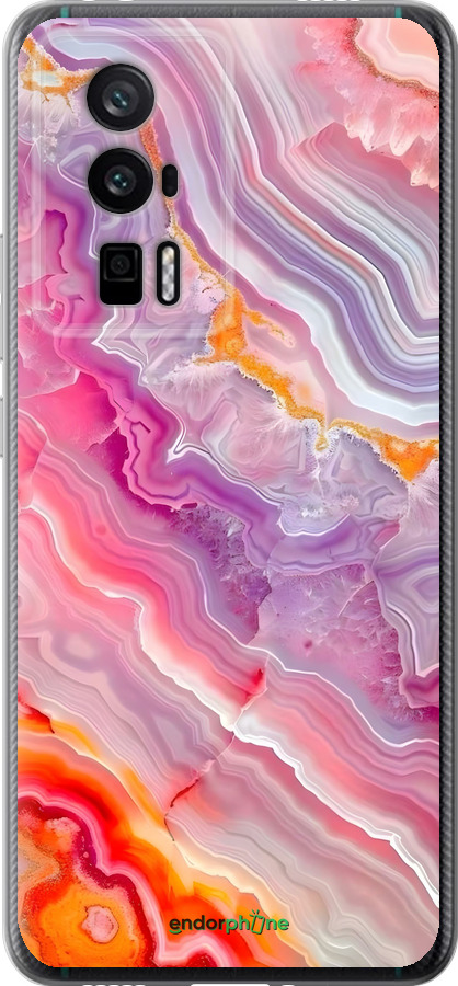 Силиконовый чехол Мрамор 2 для Xiaomi Redmi K60 Pro - 6307u-3457 изображение 