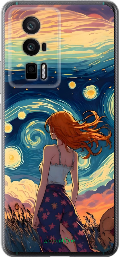 Силиконовый чехол Девушка Арт для Xiaomi Redmi K60 Pro - 6325u-3457 изображение 