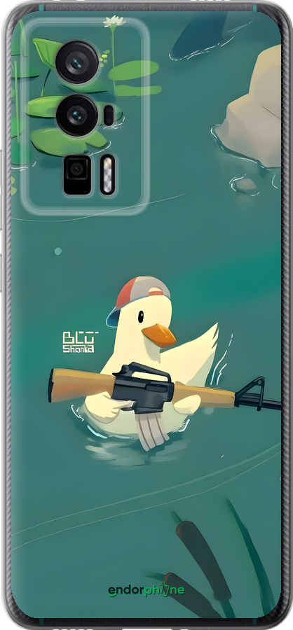Силиконовый чехол Уточка с автоматом для Xiaomi Redmi K60 Pro - 6356u-3457 изображение 