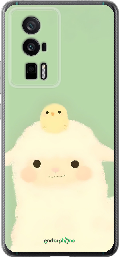Силиконовый чехол Барашек и ципленок для Xiaomi Redmi K60 Pro - 6369u-3457 изображение 