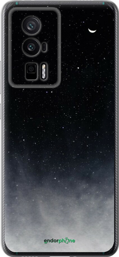 Силіконовий чехол Голубые облака, Голубая луна для Xiaomi Redmi K60 Pro - 6396u-3457 изображение 