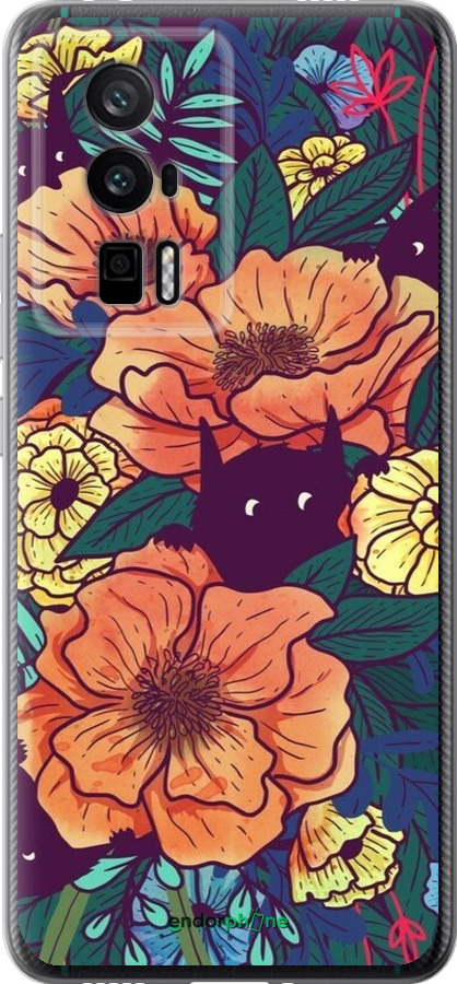 Силиконовый чехол С изображением полевых цветов для Xiaomi Redmi K60 Pro - 6419u-3457 изображение 