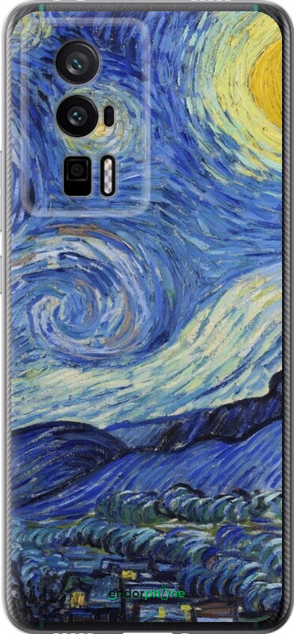 Силіконовий чехол «Зоряна ніч» Вінсента Ван Гога для Xiaomi Redmi K60 Pro - 6433u-3457 изображение 