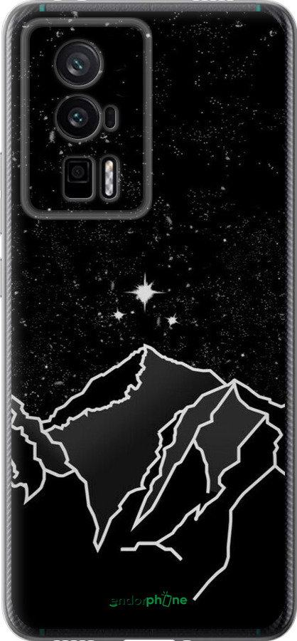Силиконовый чехол Минималистический горный пейзаж для Xiaomi Redmi K60 Pro - 6438u-3457 изображение 