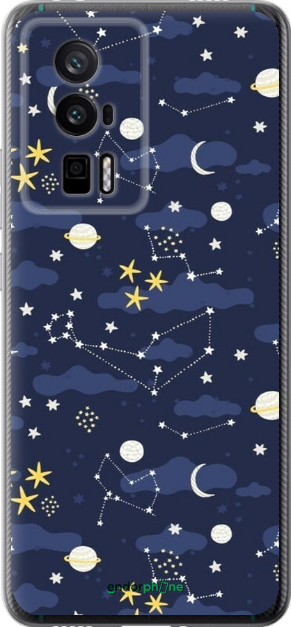 Силіконовий чехол Астрономічний візерунок для Xiaomi Redmi K60 Pro - 6446u-3457 изображение 