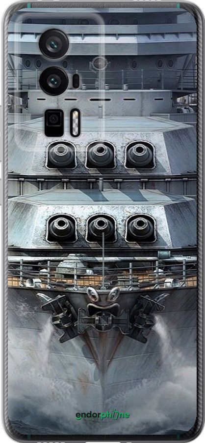 Силиконовый чехол Линкор, world of tanks, wargaming, военный корабль для Xiaomi Redmi K60 Pro - 6453u-3457 изображение 