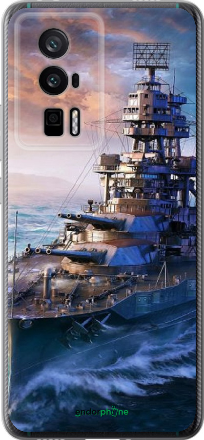 Силиконовый чехол Военный корабль, world of tanks, wargaming для Xiaomi Redmi K60 Pro - 6461u-3457 изображение 