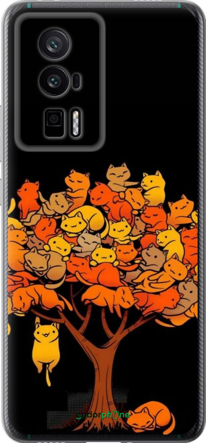Силиконовый чехол Дерево и котики для Xiaomi Redmi K60 Pro - 6516u-3457 изображение 