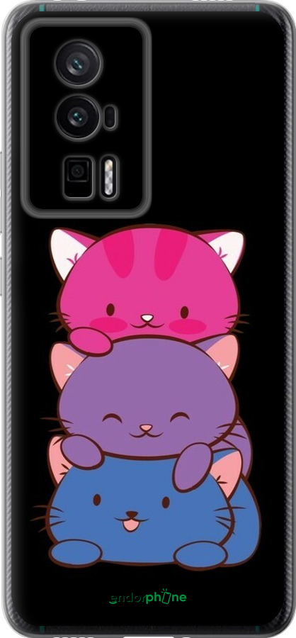 Силиконовый чехол Милые кошки для Xiaomi Redmi K60 Pro - 6518u-3457 изображение 