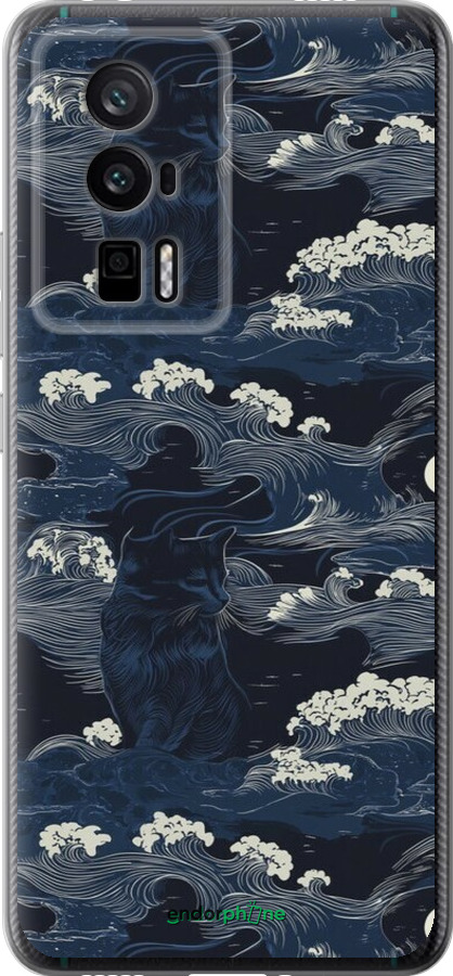 Силиконовый чехол Морская тематика в стиле арт-деко для Xiaomi Redmi K60 Pro - 6520u-3457 изображение 