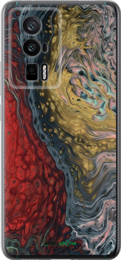 Силиконовый чехол С изображением абстрактной живописи для Xiaomi Redmi K60 Pro - 6530u-3457 изображение 