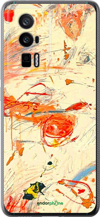 Силиконовый чехол Динамичная картина с хаотичными мазками для Xiaomi Redmi K60 Pro - 6540u-3457 изображение 