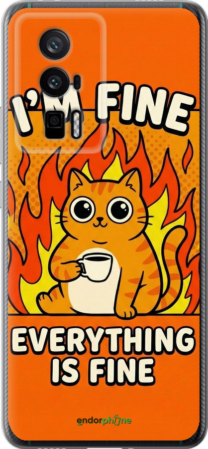 Силіконовий чехол Funny Cat для Xiaomi Redmi K60 Pro - 6786u-3457 изображение 