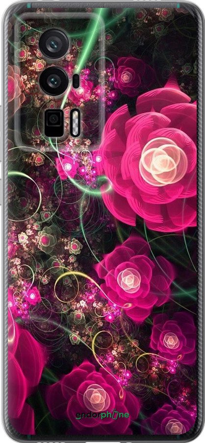 Силиконовый чехол Абстрактные цветы 3 для Xiaomi Redmi K60 Pro - 850u-3457 изображение 