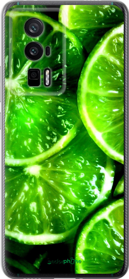 Силіконовий чехол Зелені часточки лимона для Xiaomi Redmi K60 Pro - 852u-3457 изображение 
