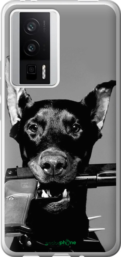 

Silikoni cover "Dobermanni" for Xiaomi Redmi K60, Harmaa