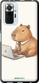 TPU чехол 'Funny Capybara CEO Working' для Xiaomi Redmi Note 10 Pro изображение 1