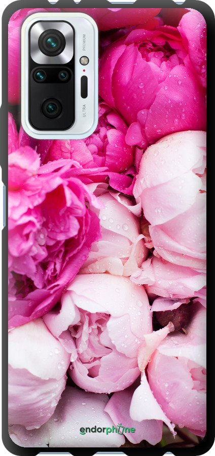 

TPU preto Capa "Peónias cor-de-rosa" para Xiaomi Redmi Note 10 Pro