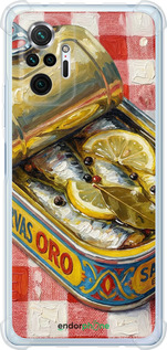 Силикон с усиленными углами чехол Vintage Sardine Tin Phone для Xiaomi Redmi Note 10 Pro - 6772sp-2297 изображение 