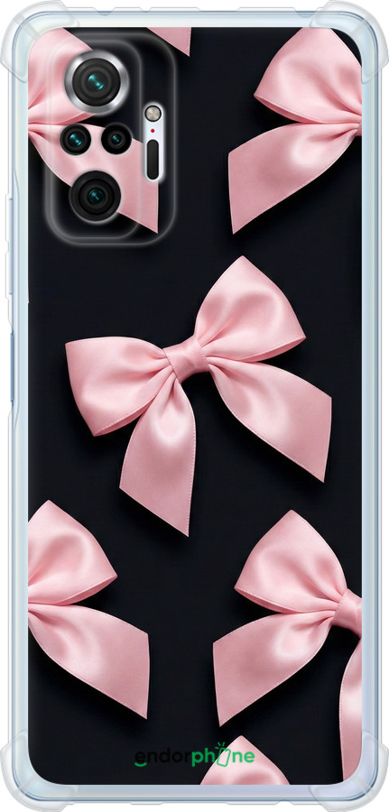 Силіконовий протиударний с посиленими кутами чехол Coquette Ribbons Dark Coquette для Xiaomi Redmi Note 10 Pro - 6767sp-2297 изображение 