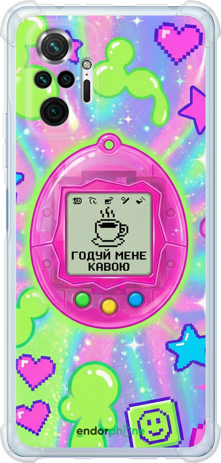 Силикон с усиленными углами чехол Y2K Aesthetic Retro Pet: Годуй мене кавою для Xiaomi Redmi Note 10 Pro - 6784sp-2297 изображение 