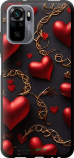 TPU чехол Сердечки для Xiaomi Redmi Note 10 - 5831b-2277 изображение 