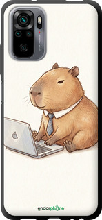 TPU чехол Funny Capybara CEO Working для Xiaomi Redmi Note 10 - 6777b-2277 изображение 