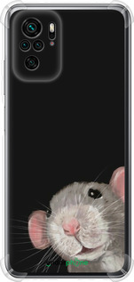 Силикон с усиленными углами чехол The Peeking Rat для Xiaomi Redmi Note 10 - 6442sp-2277 изображение 