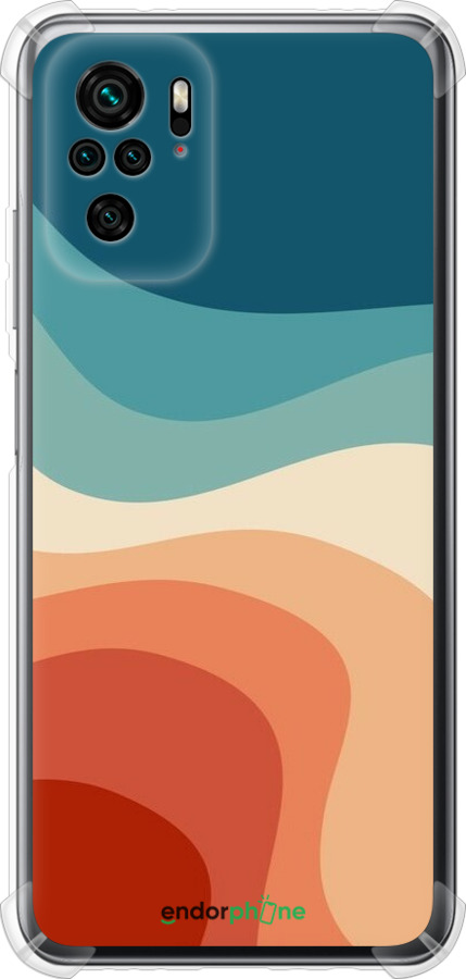 Силикон с усиленными углами чехол В стиле ретро с волнами для Xiaomi Redmi Note 10S - 6531sp-2577 изображение 