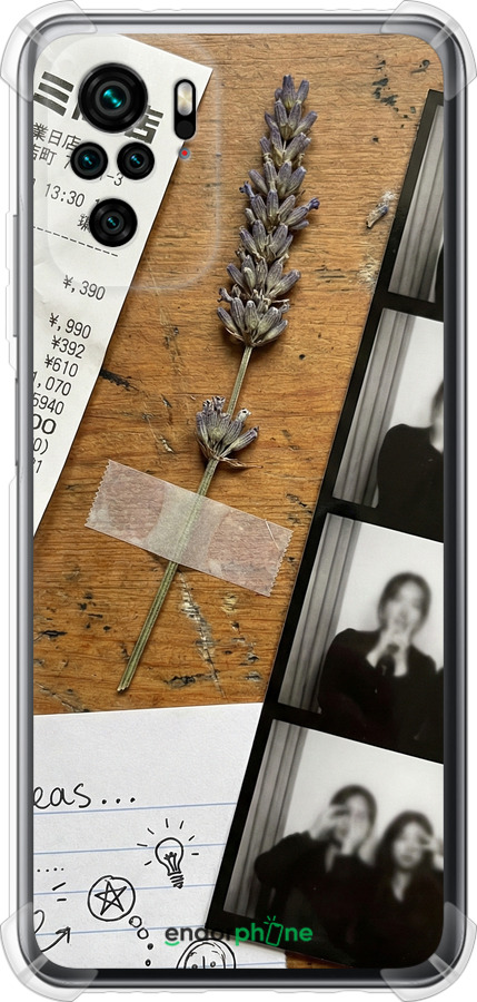 Силикон с усиленными углами чехол Aesthetic Scrapbook Collage для Xiaomi Poco M5s - 6773sp-3117 изображение 