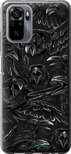 Силиконовый чехол Воронья ярость для Xiaomi Redmi Note 10 - 6474u-2277 изображение 